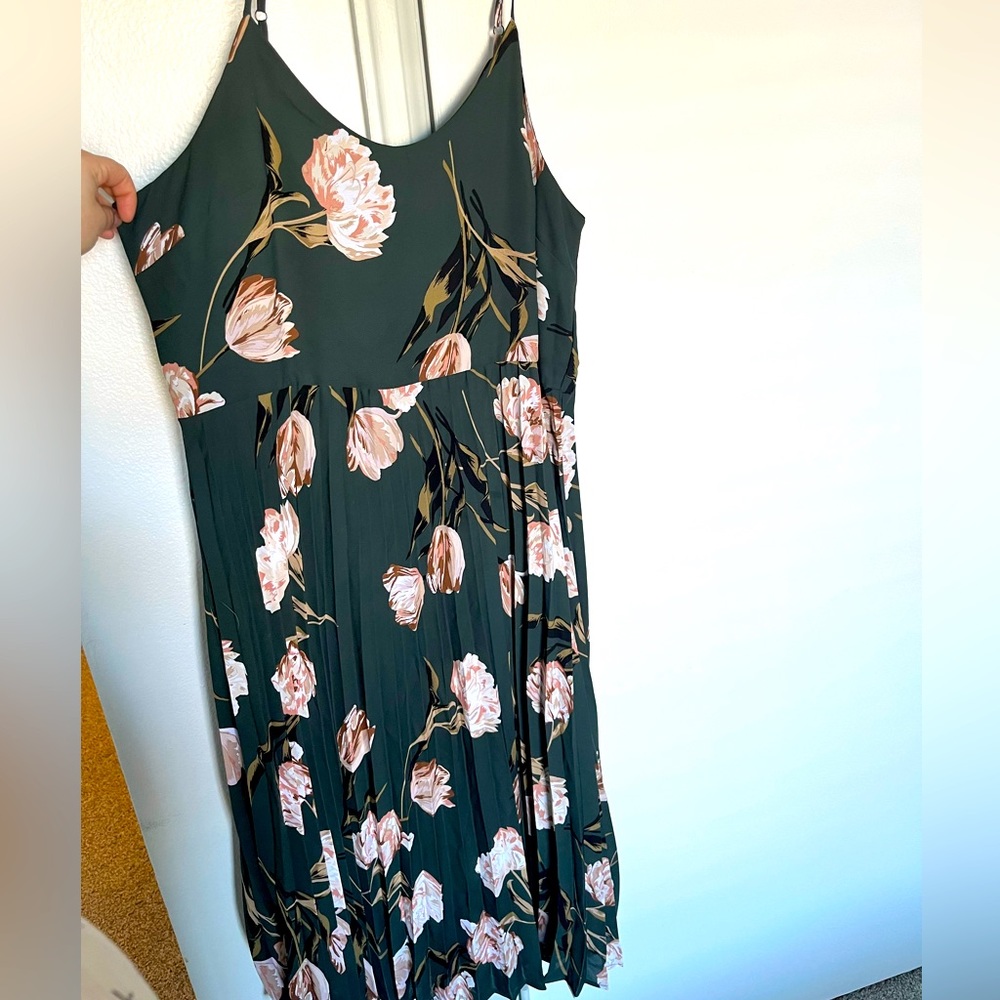 Green Floral Pleated Maxi Dress | A New Day